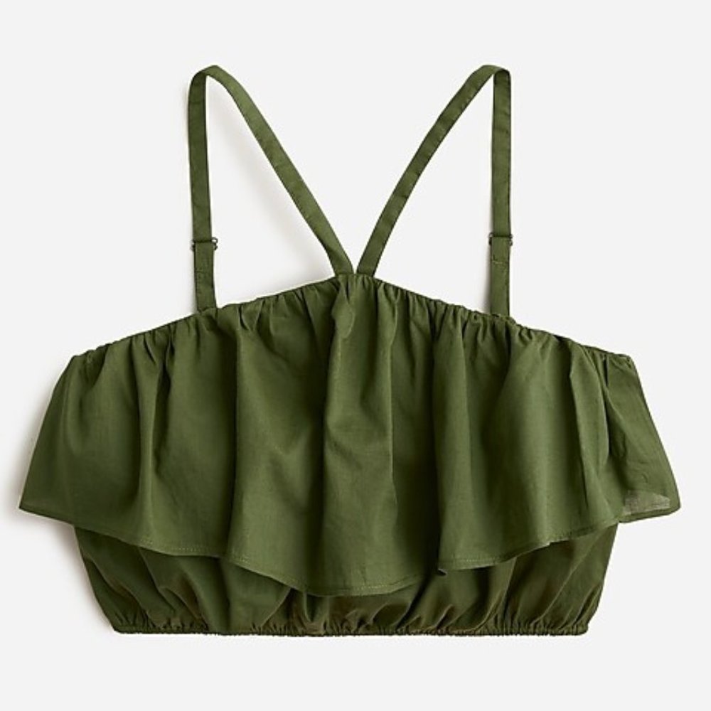 New J. Crew Ruffle halter top